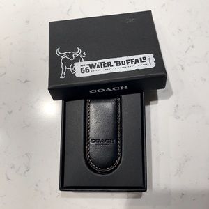 Brand New Coach Leather Money Clip